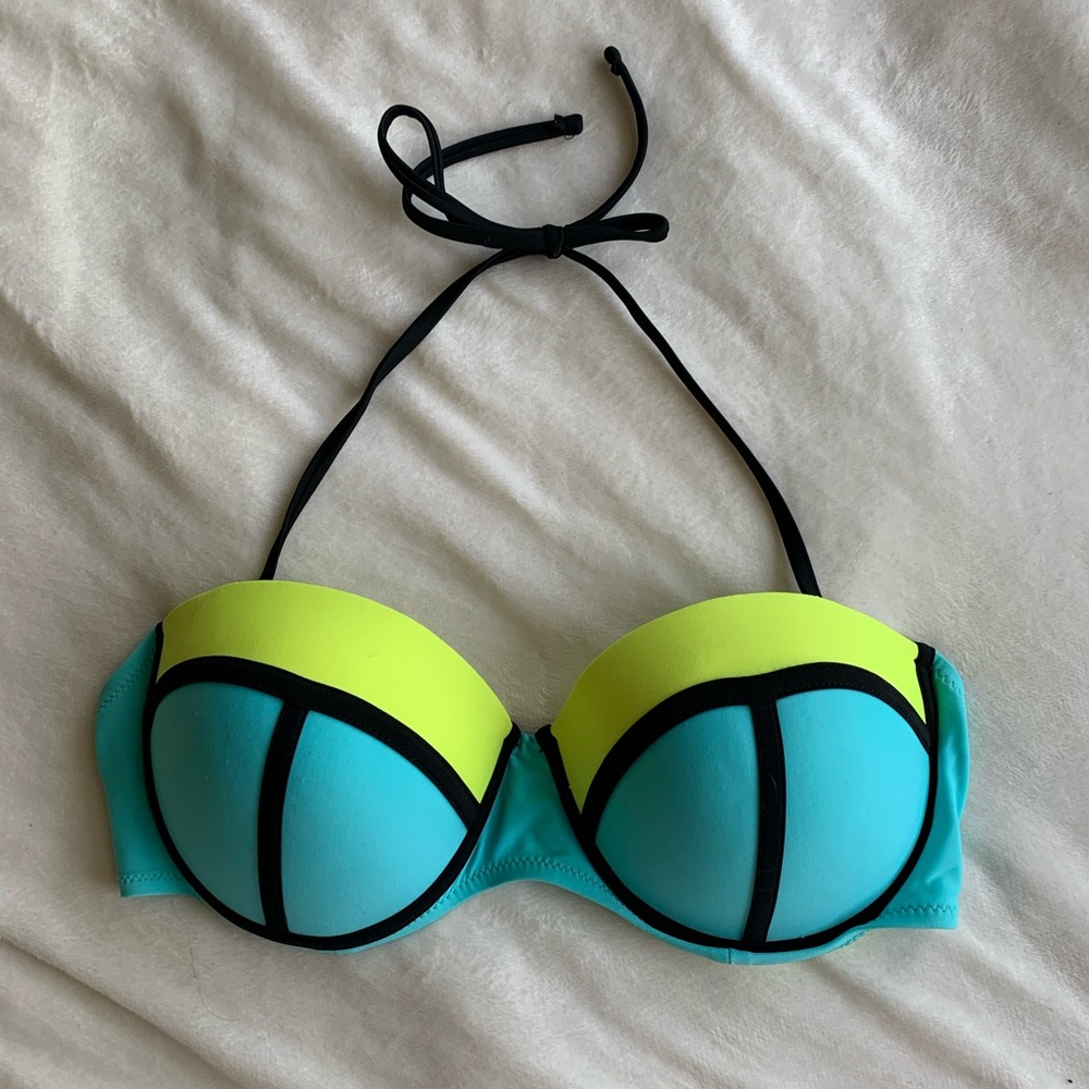 Blue and Yellow Bikini Set